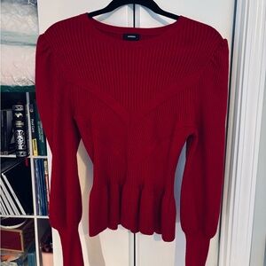 Express Red Ribbed Women's sweater size small